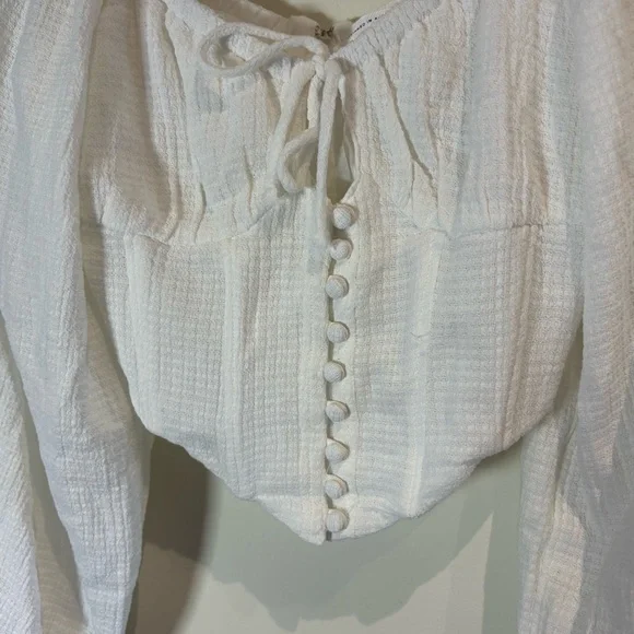 Sabo Skirt White Puff Sleeve Corset Top - Picture 7 of 10